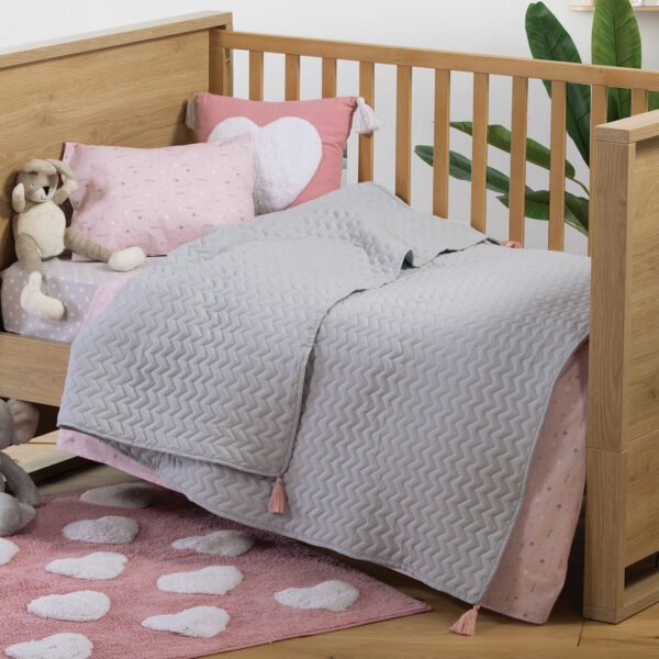 Κουβερλί Κούνιας 110x150 Nef Nef Flirt Grey
