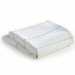 Κουβέρτα Πικέ Αγκαλιάς 80×110 Nef Nef Life Line Aqua-Lime