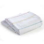 Κουβέρτα Πικέ Κούνιας 110×150 Nef Nef Life Line Coral-Yellow