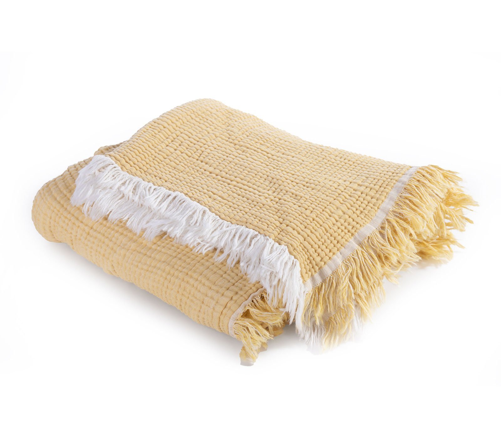 5205495553337 Κουβέρτα Πικέ Αγκαλιάς 80×110 Nef Nef Apollo Yellow - Image 1