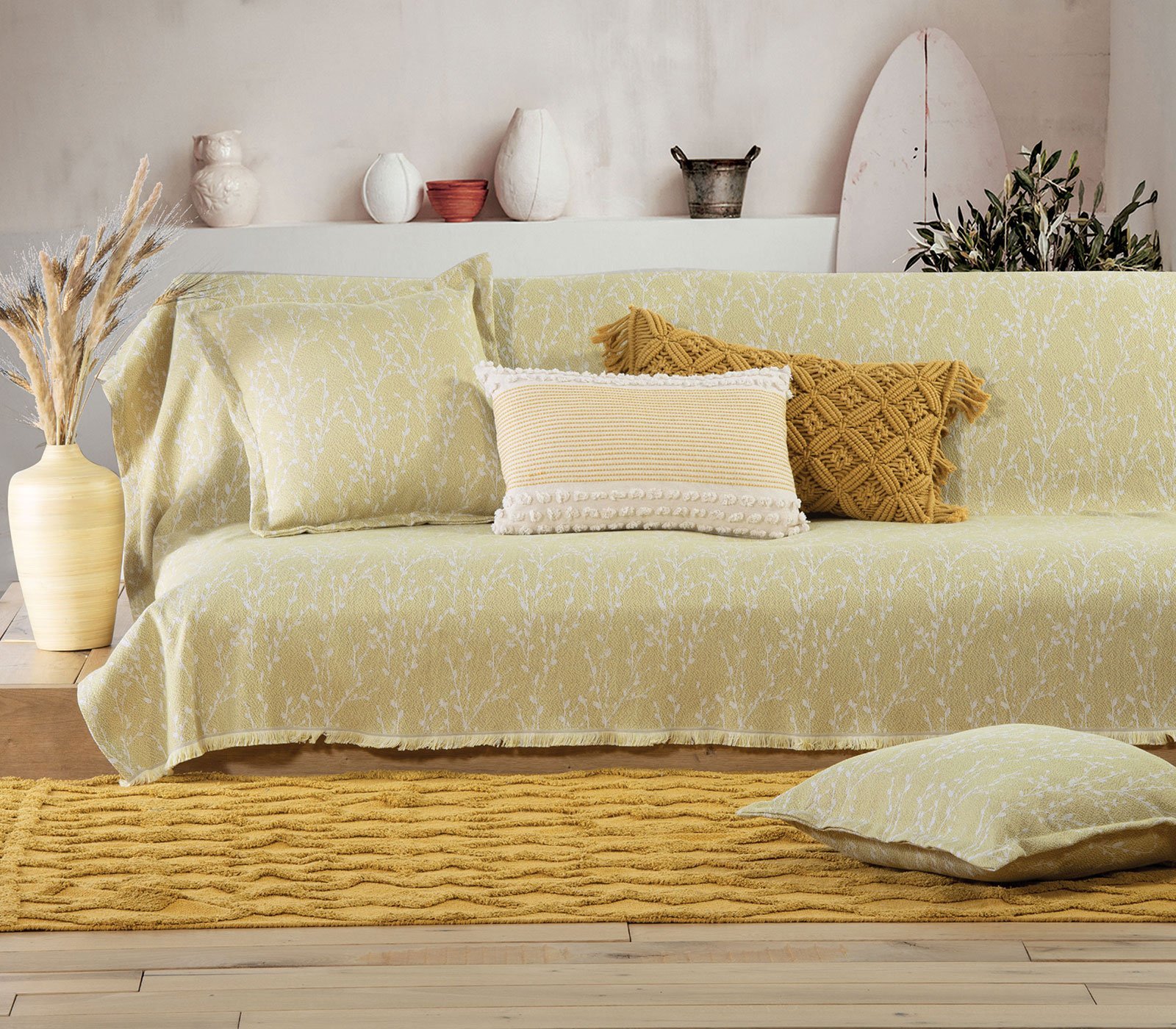 5205495556482 Ριχτάρι Πολυθρόνα 170x180 Nef Nef Estia Yellow - Image 1