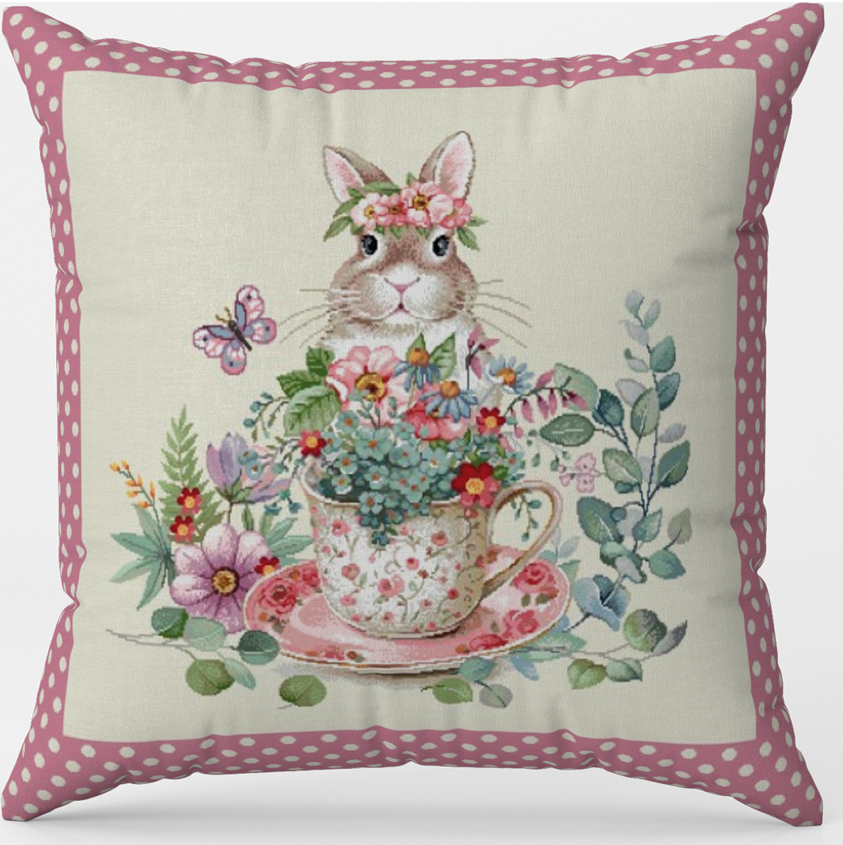 Kiss-1236-RJ-B-47x47 Πασχαλινή Διακοσμητική Μαξιλαροθήκη 45x45 Vassiliadis Runner 1236B Rojo - Image 1