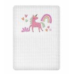 Κουβέρτα Πικέ Κούνιας 110x140 Adam Home Unicorn White