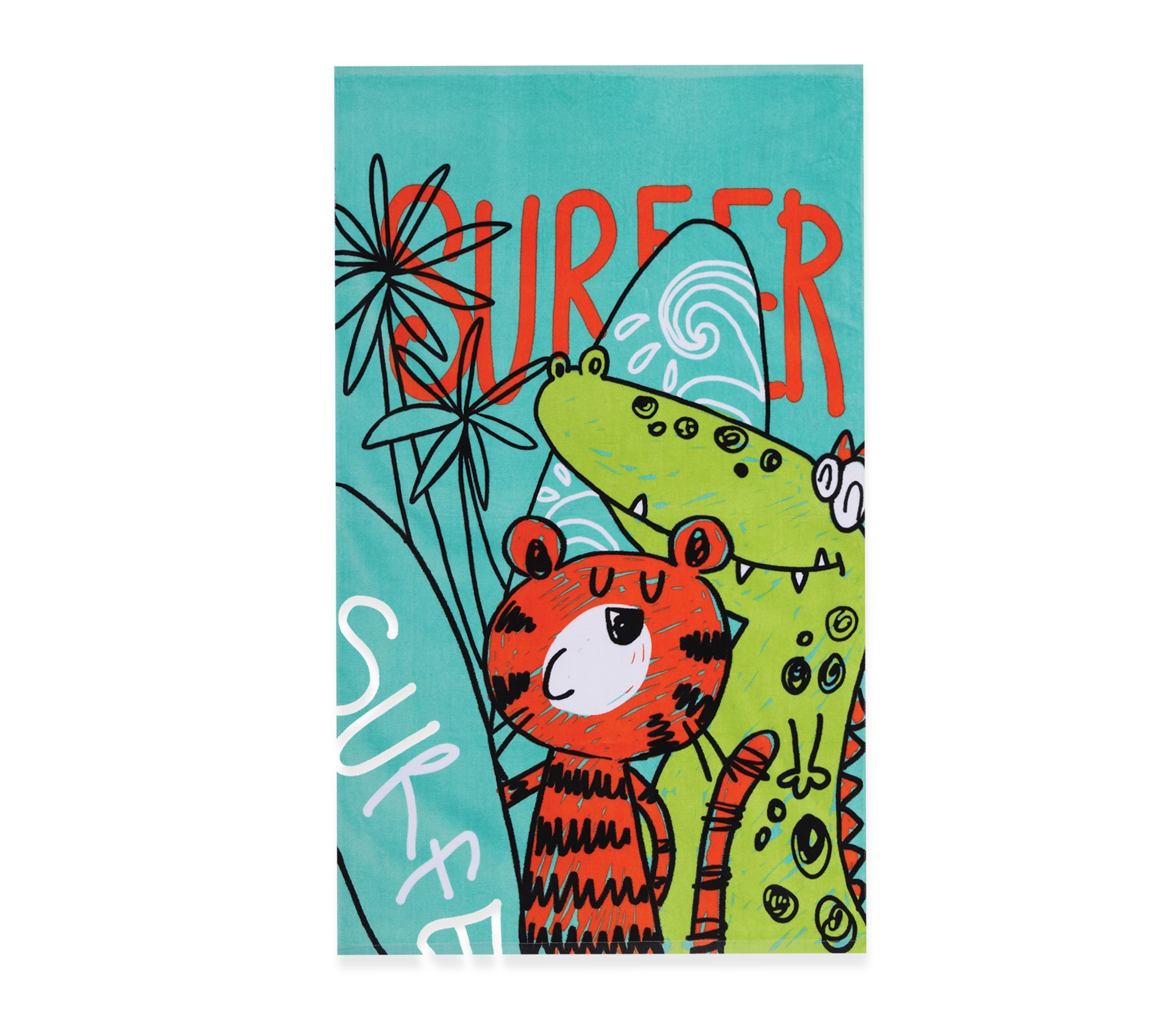 5205495552040 Παιδική Πετσέτα Θαλάσσης 70×120 Nef Nef Jungle Surfers Green - Image 1