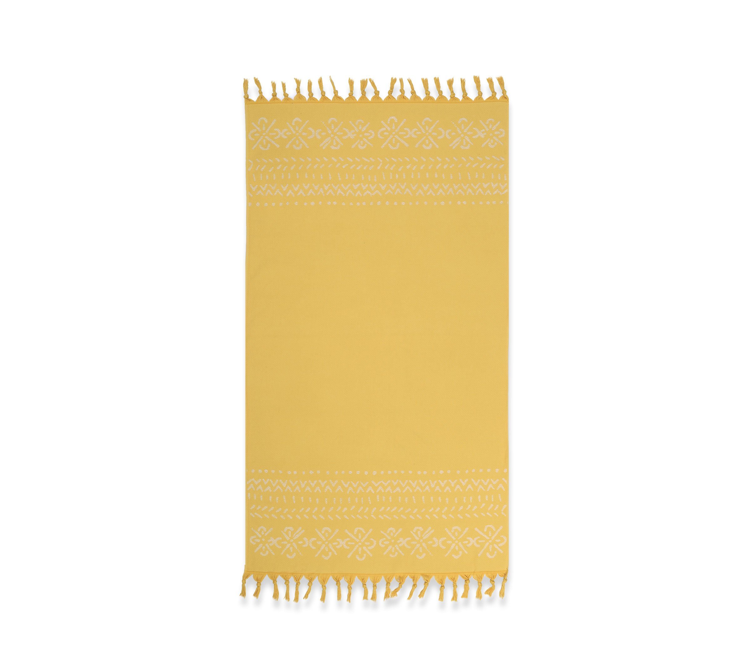 5205495552484 Πετσέτα Θαλάσσης 90x170 Nef Nef Greyson Yellow - Image 1