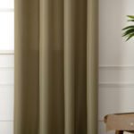 Κουρτίνα μεσαίας σκίασης με 8 μεταλλικούς κρίκους Effect Art 8443 150x260 Λαδί   Beauty Home - Image 5