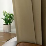 Κουρτίνα μεσαίας σκίασης με 8 μεταλλικούς κρίκους Effect Art 8443 150x260 Λαδί   Beauty Home - Image 7