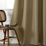 Κουρτίνα μεσαίας σκίασης με 8 μεταλλικούς κρίκους Effect Art 8443 150x260 Λαδί   Beauty Home - Image 8