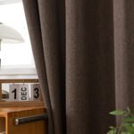 Κουρτίνα μεσαίας σκίασης με 8 μεταλλικούς κρίκους Illusion Art 8445 140x270 Καφέ   Beauty Home - Image 11