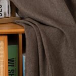 Κουρτίνα μεσαίας σκίασης με 8 μεταλλικούς κρίκους Illusion Art 8445 140x270 Καφέ   Beauty Home - Image 12