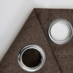 Κουρτίνα μεσαίας σκίασης με 8 μεταλλικούς κρίκους Illusion Art 8445 140x270 Καφέ   Beauty Home - Image 14