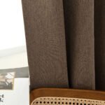 Κουρτίνα μεσαίας σκίασης με 8 μεταλλικούς κρίκους Illusion Art 8445 140x270 Καφέ   Beauty Home - Image 6