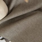 Κουρτίνα μεσαίας σκίασης με 8 μεταλλικούς κρίκους Illusion Art 8445 140x270 Καφέ   Beauty Home - Image 9