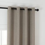 Κουρτίνα μεσαίας σκίασης με 8 μεταλλικούς κρίκους Illusion Art 8445 140x270 Χακί   Beauty Home - Image 5