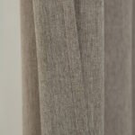 Κουρτίνα μεσαίας σκίασης με 8 μεταλλικούς κρίκους Illusion Art 8445 140x270 Χακί   Beauty Home - Image 8