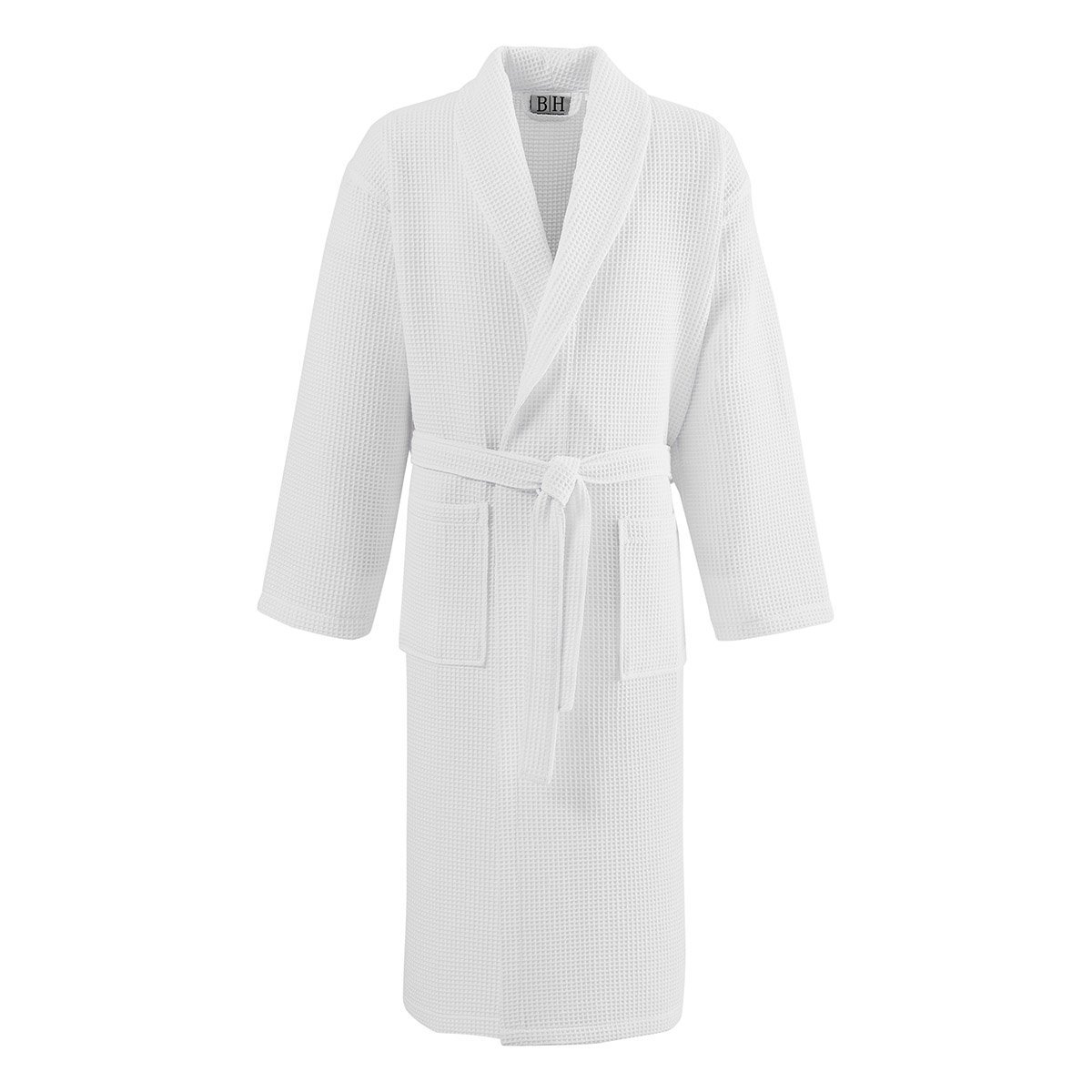 3053 Μπουρνούζι με γιακά πικέ 50%Cot-50%Pol 210gsm Λευκό Beauty Home Beauty Home - Image 1