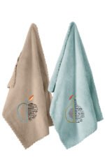 Σετ 5 Τεμαχίων Ποδία & Γάντι & Πιάστρα και 2 Ποτηρόπανα Κουζίνας Guy Laroche Cook Taupe - Image 3