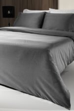 Παπλωματοθήκη Υπέρδιπλη 225×245 Guy Laroche Minimal Black-White Βαμβακοσατέν 300 TC - Image 2