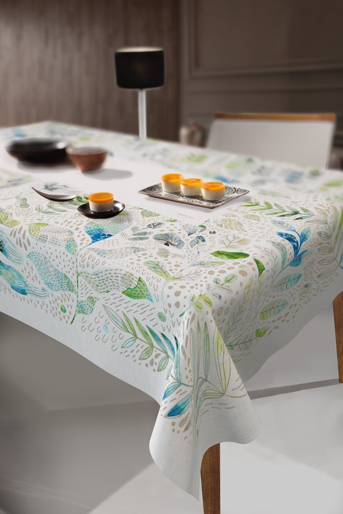 1719030123001 Αλέκιαστο Τραπεζομάντηλο 145×145 Saint Clair 1040 Aqua - Image 1
