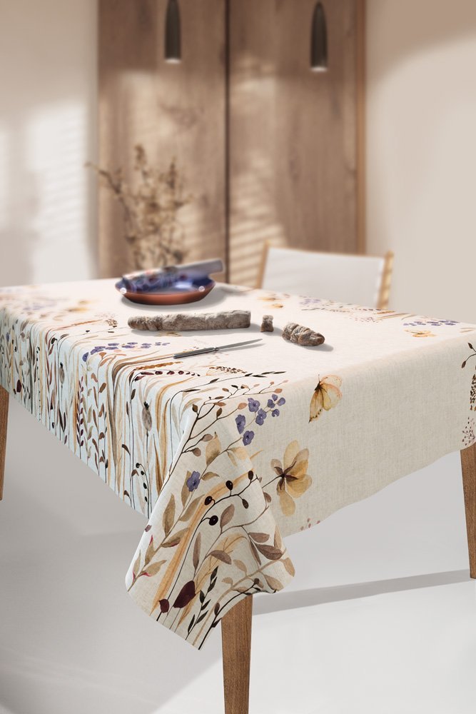 1719030123035 Αλέκιαστο Τραπεζομάντηλο 145×220 Saint Clair 1044 Natural - Image 1