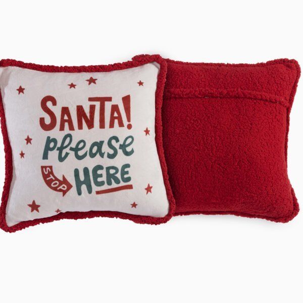 Χριστουγεννιάτικο Μαξιλάρι 50×50 Nef Nef Santa Please Ecru-Red