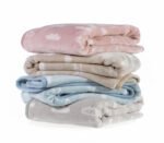 Βρεφική Κουβέρτα Βελουτέ Κούνιας 100×140 Nef Nef Clouds Pink - Image 2