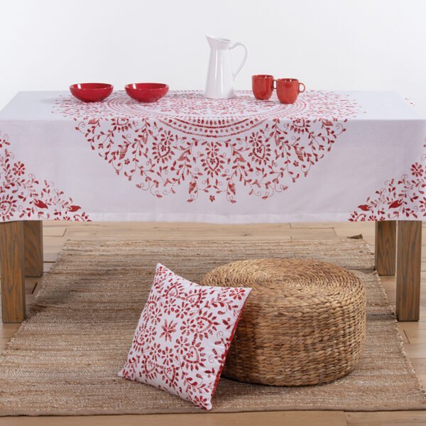 Χριστουγεννιάτικο Τραπεζομάντηλο 140×180 Nef Nef Celebration Ecru