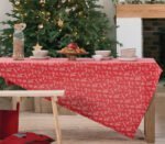 Χριστουγεννιάτικο Τραπεζομάντηλο 140×180 Nef Nef Winter Mood Red