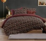 Σετ Παπλωματοθήκη Φανελένια Μονή 160×230  Nef Nef Stream Bordo - Image 2