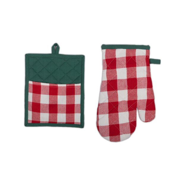 Σετ Πιάστρα & Γάντι Κουζίνας Nef Nef Santa Please Red