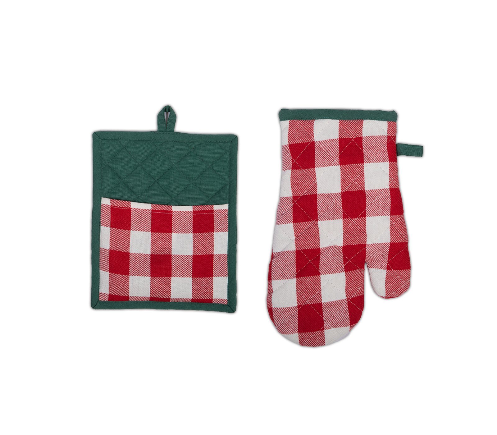 034475-1 Σετ Πιάστρα & Γάντι Κουζίνας Nef Nef Santa Please Red - Image 1