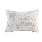 Χριστουγεννιάτικο Μαξιλάρι 30×45 Nef Nef Gold Star White