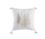 Χριστουγεννιάτικο Μαξιλάρι 45×45 Nef Nef Gold Trees White