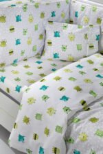 Σετ Σεντόνια Κούνιας 115×170 Saint Clair Monsters Lime - Image 2