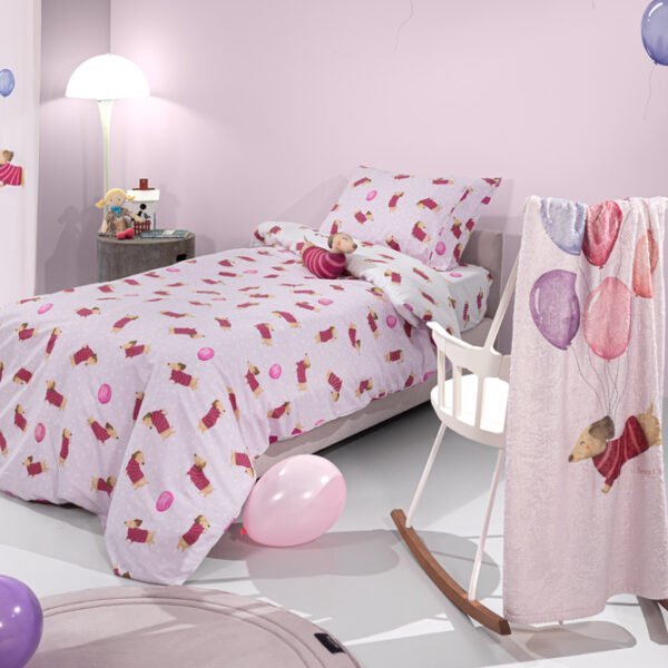 Σετ Σεντόνια Μονά Με Λάστιχο 100×200+28 Saint Clair Pet Fuchsia