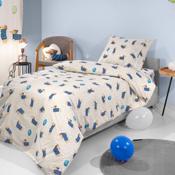 Σετ Παπλωματοθήκη Ημίδιπλη 165×225 Saint Clair Pet Blue