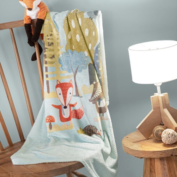 Κουβέρτα Fleece Κούνιας 110×140 Saint Clair Timber Mint