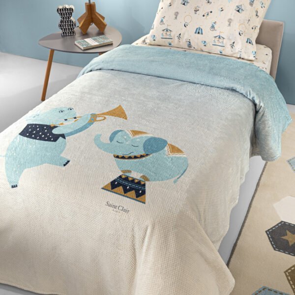 Κουβέρτα Fleece Μονή 160×220 Saint Clair Ultra Soft Enjoy Sky