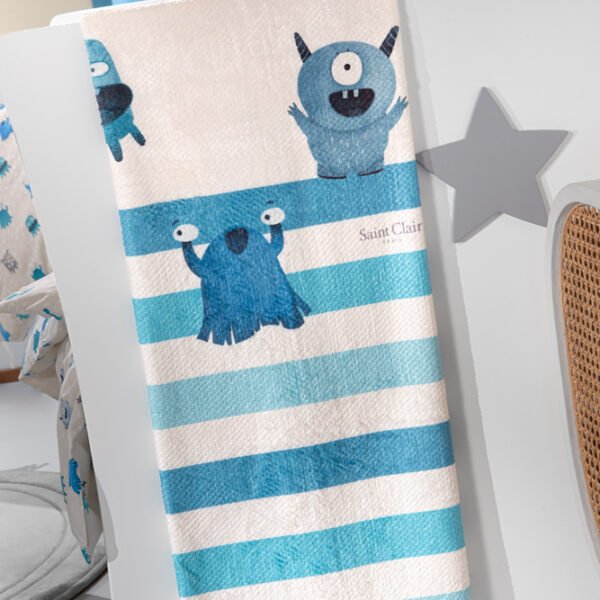 Κουβέρτα Fleece Μονή 160×220 Saint Clair Ultra Soft Monsters Blue