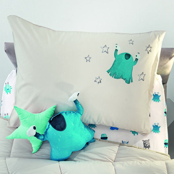 Μαξιλαροθήκη 50×70 Saint Clair Suede Monsters Blue