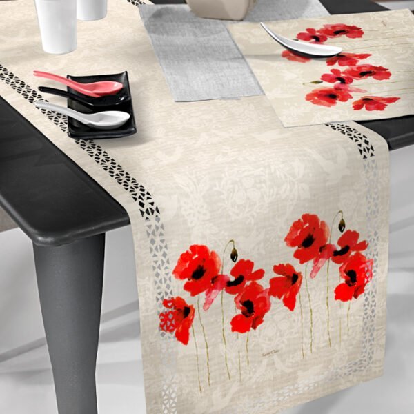 Runner Δυο Όψεων 40×160 Saint Clair Laser Cut 11 Red