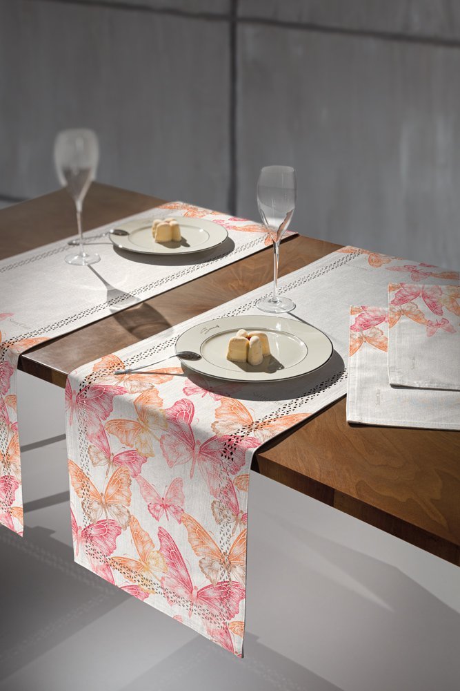 1719030223014 Runner Δυο Όψεων 40×160 Saint Clair Laser Cut 2037 Coral - Image 1