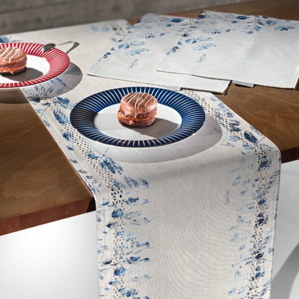 Runner Δυο Όψεων 40×160 Saint Clair Laser Cut 2039 Denim