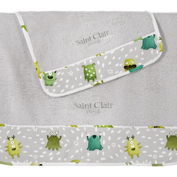 Σετ Πετσέτες Παιδικές 2 Τεμαχίων Saint Clair Monsters Lime