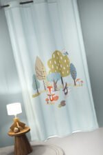 Παιδική Κουρτίνα Με Τρουκς 160×240 Saint Clair Timber Mint Soft-Touch