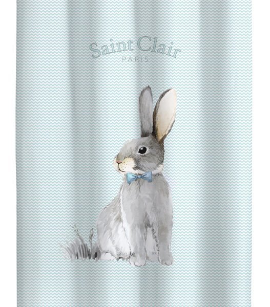 Παιδική Κουρτίνα Με Τρουκς 160×240 Saint Clair Lapin Blue Soft-Touch