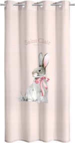 Παιδική Κουρτίνα Με Τρουκς 160×240 Saint Clair Lapin Pink Soft-Touch
