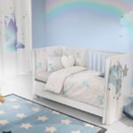 Σετ Προίκας Κούνιας 3 τεμαχίων Saint Clair Pinto Aqua