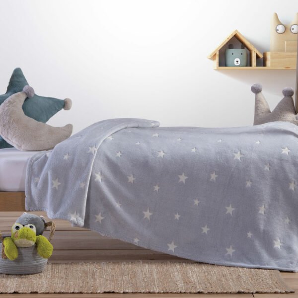 Κουβέρτα Fleece Μονή 160×220 Nef Nef Φωσφοριζέ Interstellar Grey