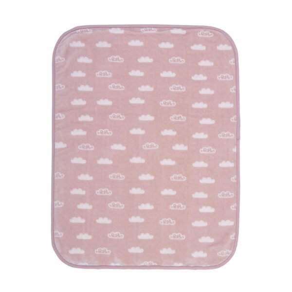 Βρεφική Κουβέρτα Βελουτέ Κούνιας 100×140 Nef Nef Clouds Pink